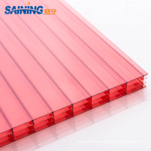 Available 8mm-20mm 100% Virgin 4 Wall Polycarbonate Roof Sheet For Greenhouse